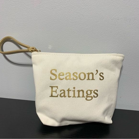 Certified Vegan Seasons Eatings Canvas Clutch Bag NWT Nordstrom - Picture 1 of 6